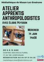 Affiche Atelier Apprentis Anthropologistes 2023 © OT La Domitienne