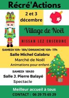 Affiche Marché de Noël 2023 Nissan-Lez-Ensérune © OT La Domitienne