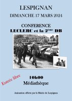 Affiche conference LECLERC Lespignan 2024 © Mairie de Lespignan